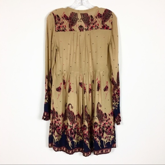 Free People Bella Printed Tunic Dress S Paisley - Picture 4 of 8